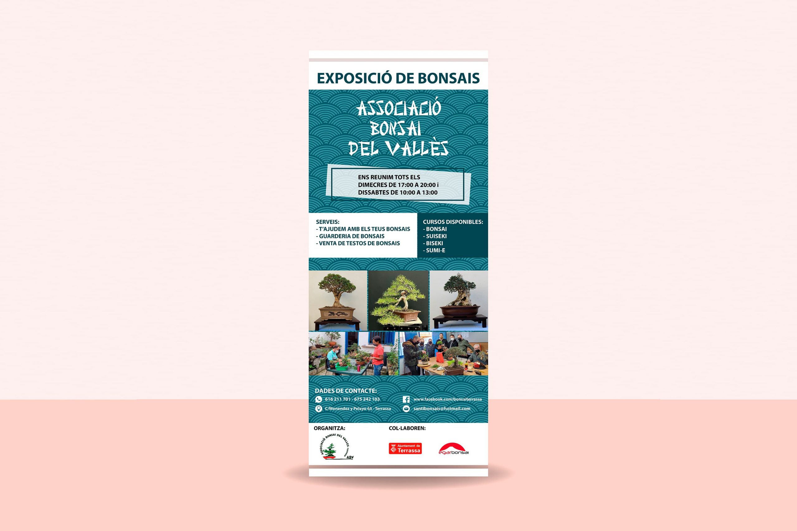 mockup rollup bonsais